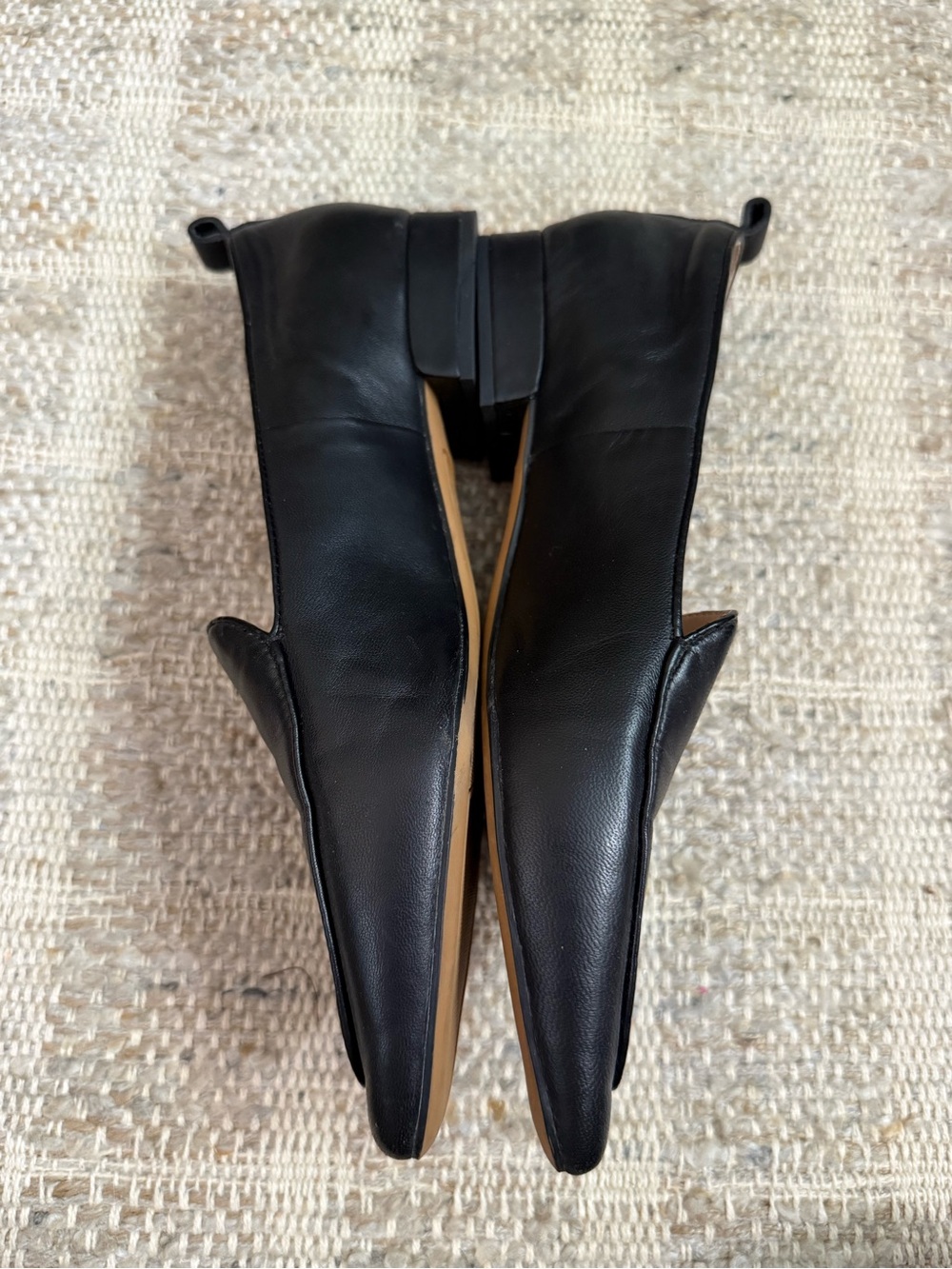Franco Sarto Women's Black Leather Pointed Toe Loafers Size 8.5 - Picture 2 of 8